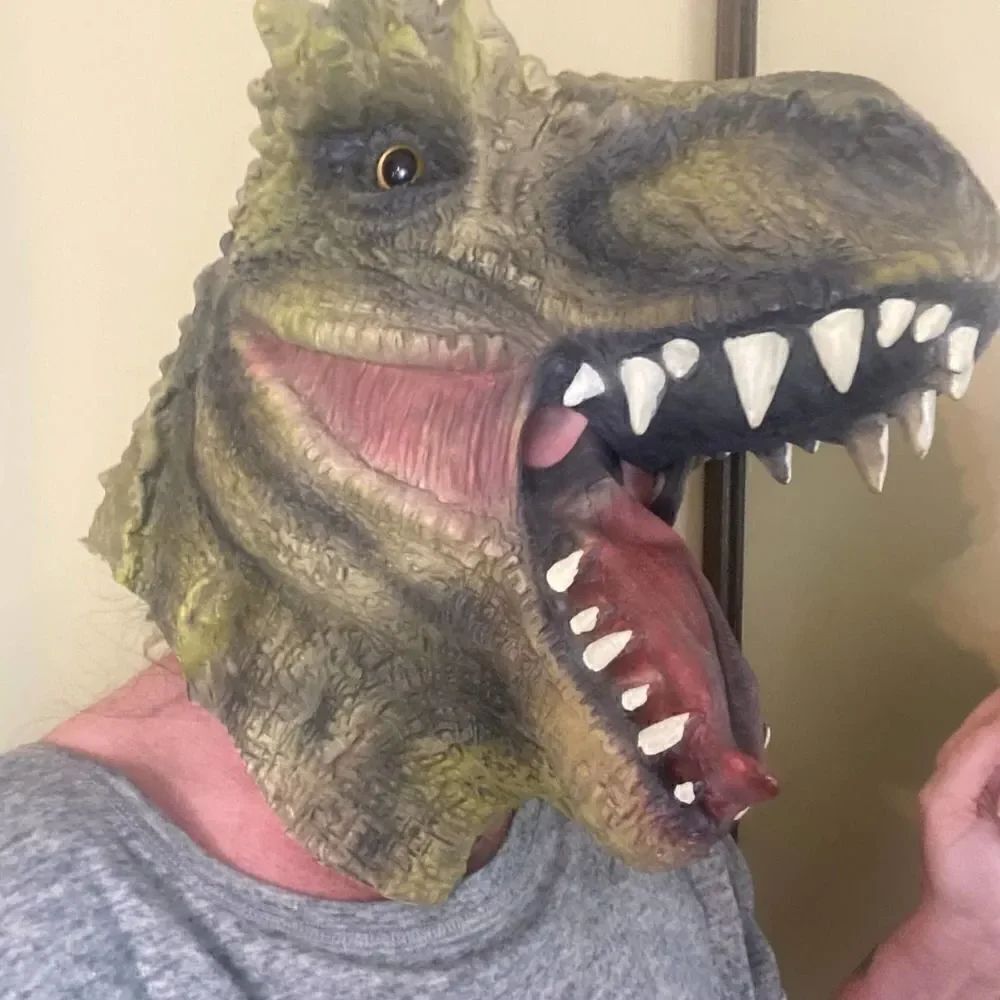 Tyrannosaurus Rex Full Head Latex Dinosaur Mask